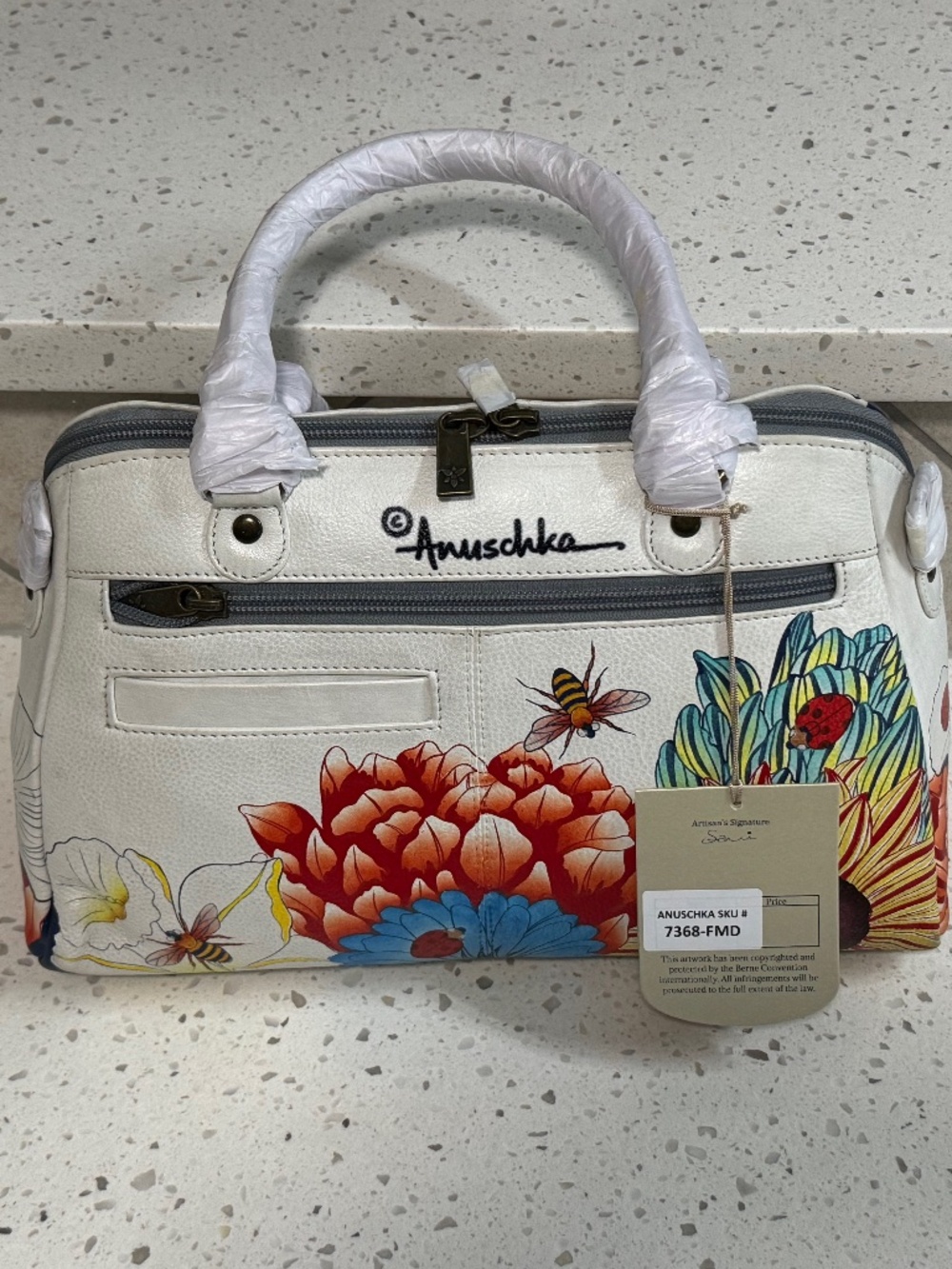 NWT Anushka Floral Melody Leather Bag